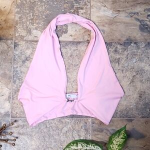Adika Pink Angel Cross Over Halter Top